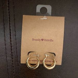 ✨Brandy Melville Gold Hoop Earrings✨